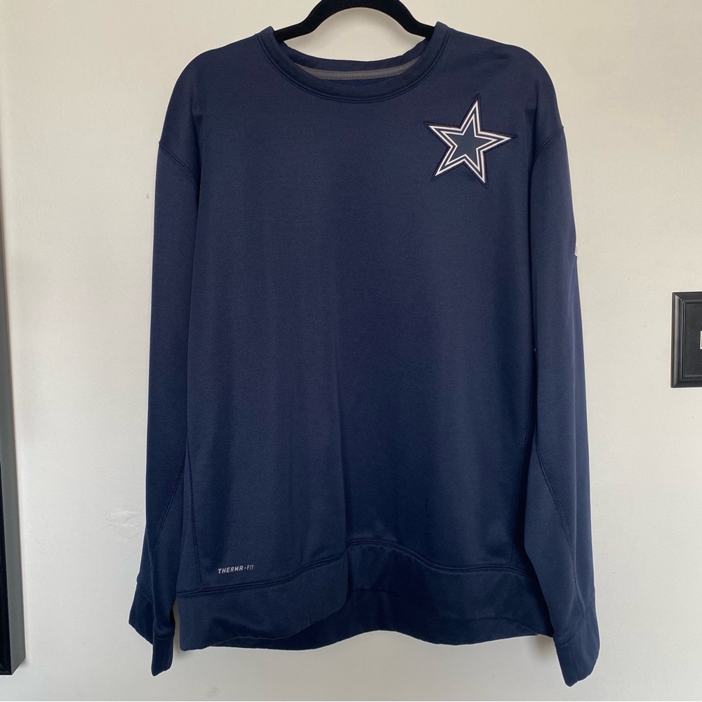 NFL Navy Dallas Star Crewneck Sweatshirt